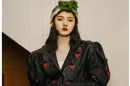 宋祖儿复古头巾