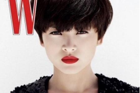 宋慧乔晒短发造型