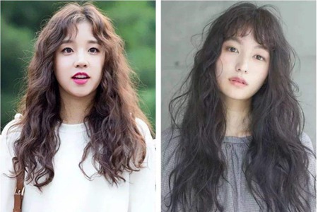 羊毛卷发型图片女